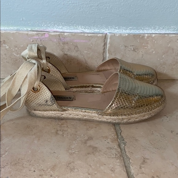 Steven Madden Gold Espadrilles - Picture 2 of 4